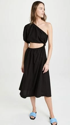 Promo ⌛ New 🤩 Stateside Poplin Cut Out 👗 👗 Dress Black 💯 🥰