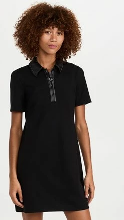 Best Sale 🛒 Hot Sale 😀 STAUD Jay 👗 👗 Dress Black/Black 🥰 ✨