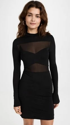 Best Pirce 🛒 Promo 🔔 STAUD Mini Falcon 👗 👗 Dress Black 🌟 ⌛