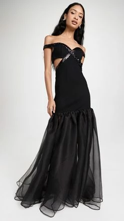 Discount 🛒 Outlet 💯 STAUD Emmaline 👗 👗 Dress Black 🤩 😍