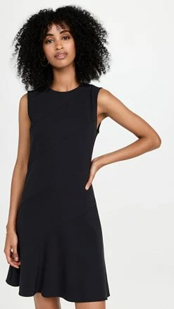 Coupon 😍 Brand new 🛒 Theory Diagonal Drape 👗 👗 Dress Black 🥰 ✔️