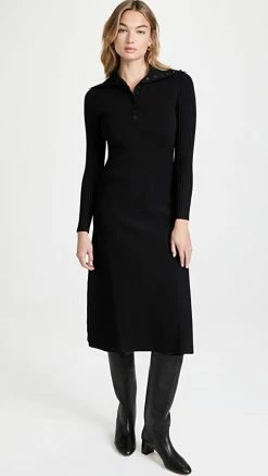 New 👏 Promo 🛒 Tory Burch Polo Sweater 👗 👗 Dress Black 🛒 😀