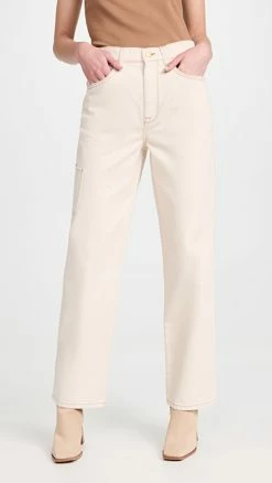 Deals 🔔 Flash Sale 👍 Triarchy Ms. Klieo High Rise Baggy Cargo 👖 👖 Jeans Off White 🥰 ✨