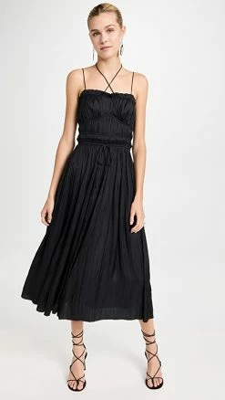 Discount 💯 Flash Sale 👏 Ulla Johnson Neveah 👗 👗 Dress Noir ⭐ 🧨