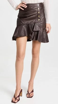 Promo 👍 Flash Sale 🥰 Veronica Beard Saba 👗 👗 Skirt Brown 🔔 ⌛