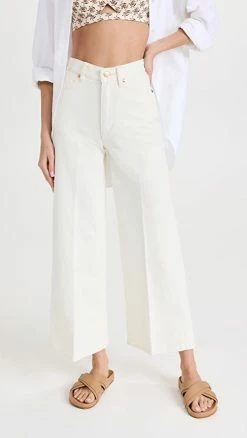 Budget 👏 Budget 🔔 Wrangler Worldwide High Rise Wide Leg 👖 👖 Jeans Vintage White 🔔 ⭐