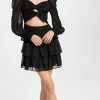 Buy 👍 Top 10 🔥 WAYF Love Letter Tiered Bow Tie Mini 👗 👗 Dress Black 🛒 🎁