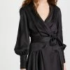 Buy ❤️ Deals ⌛ Zimmermann Silk Wrap Mini 👗 👗 Dress Black 🧨 👍